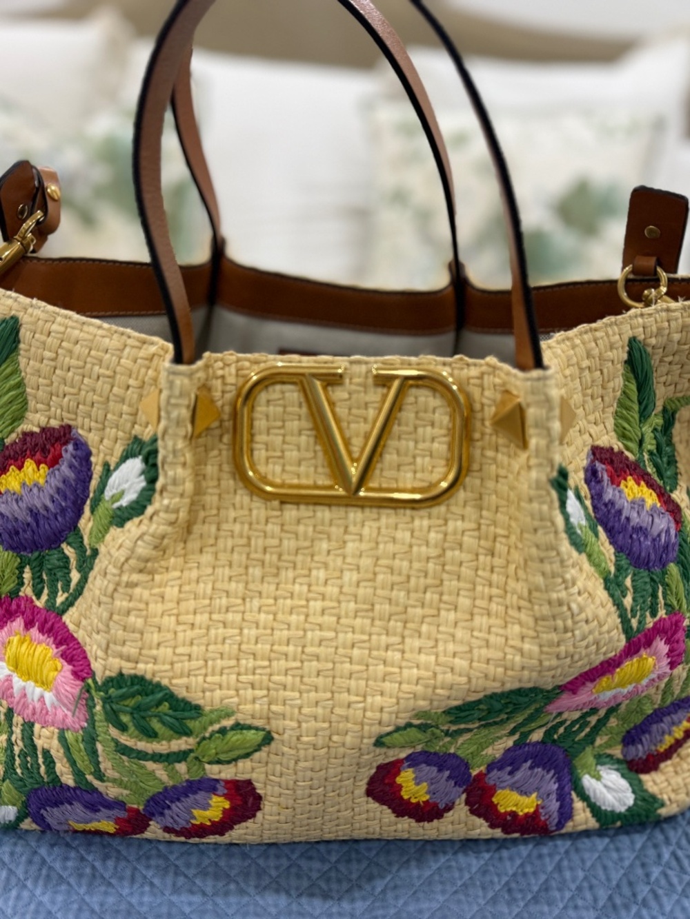 Valentino Garavani Floral embroidered bag crossbody or tote